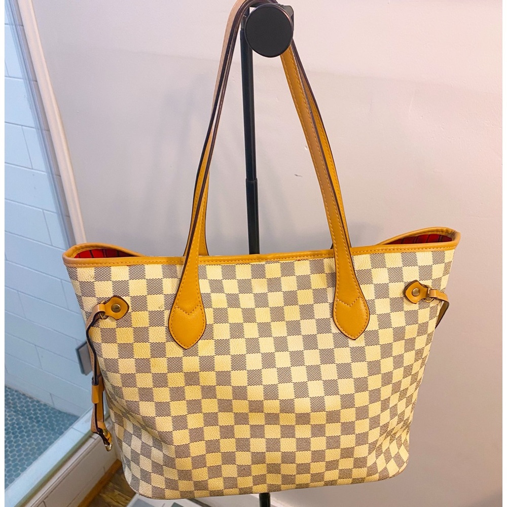 Large Grid Neverfull Tote